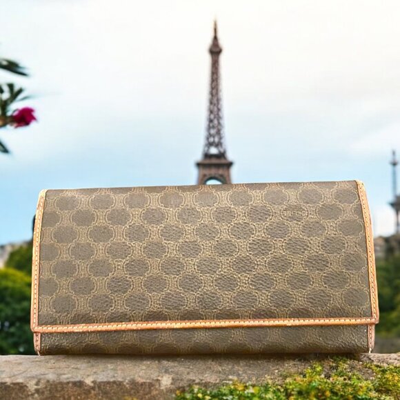 Celine Macadam Triomphe Long Wallet - EUC Vintage - Picture 1 of 8